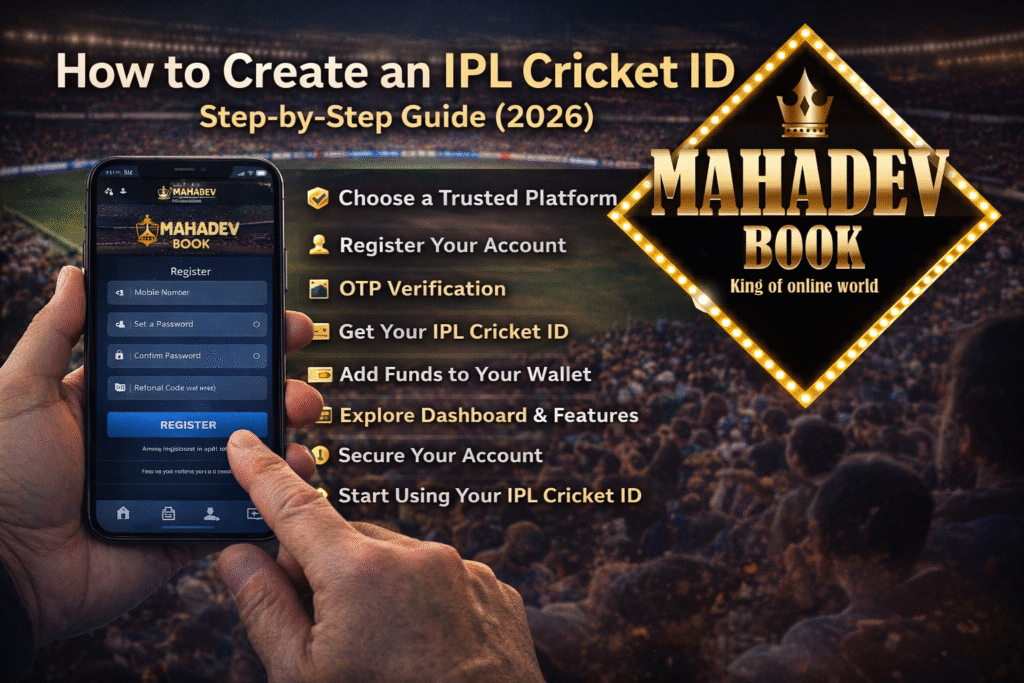 How to Create IPL Cricket ID Step by Step with Mahadev Book Logo
