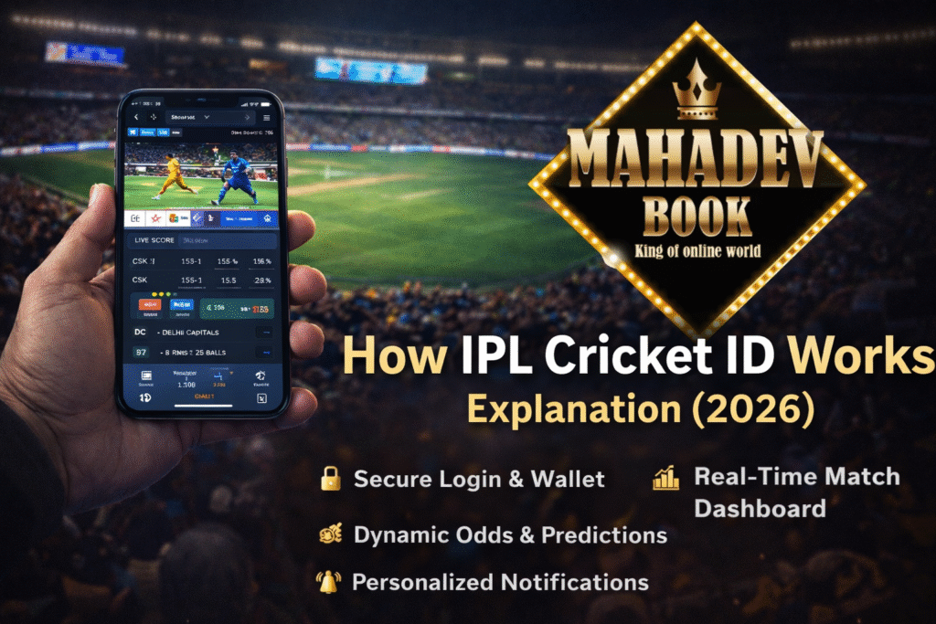 IPL Cricket ID Working Dashboard with Mahadev Book Logo