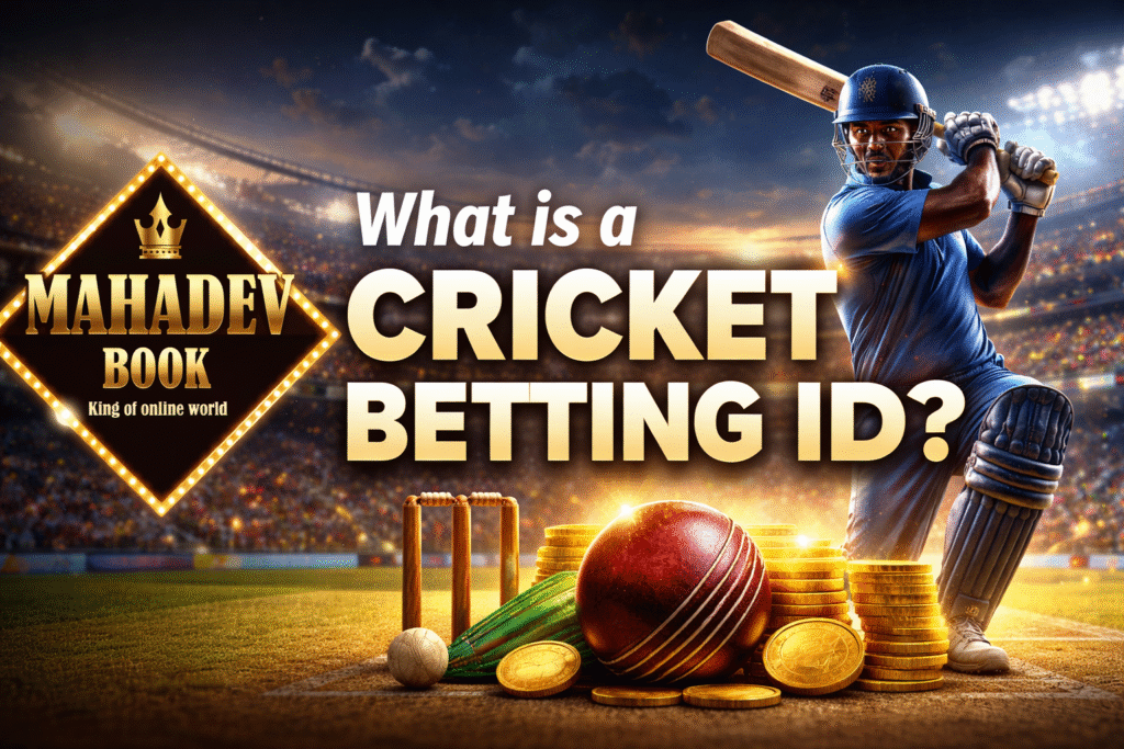 What is a Cricket Betting ID with Mahadev Book logo and cricket betting concept banner
