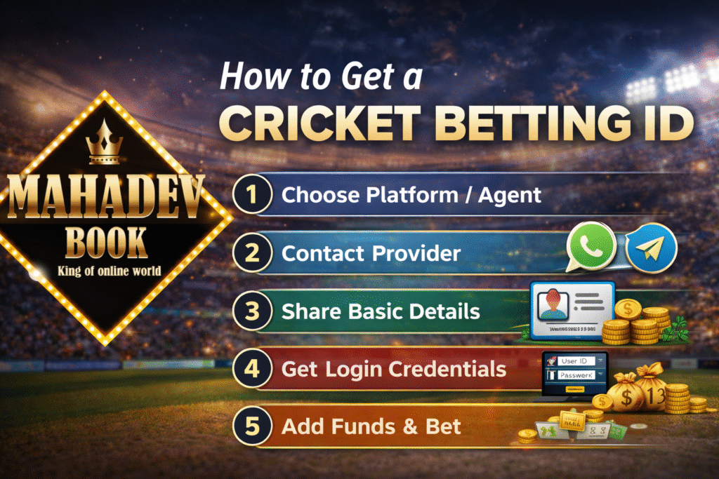How to get Cricket Betting ID step by step guide Mahadev Book India