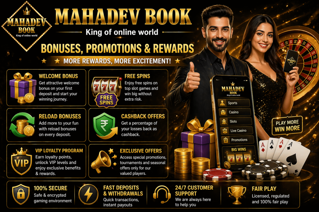 Mahadev Book bonuses and promotions best gambling site with free spins welcome bonus cashback offers and rewards