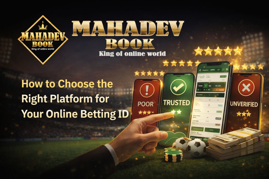 Mahadev Book betting platform selection guide showing trusted vs unverified betting apps with rating and mobile interface