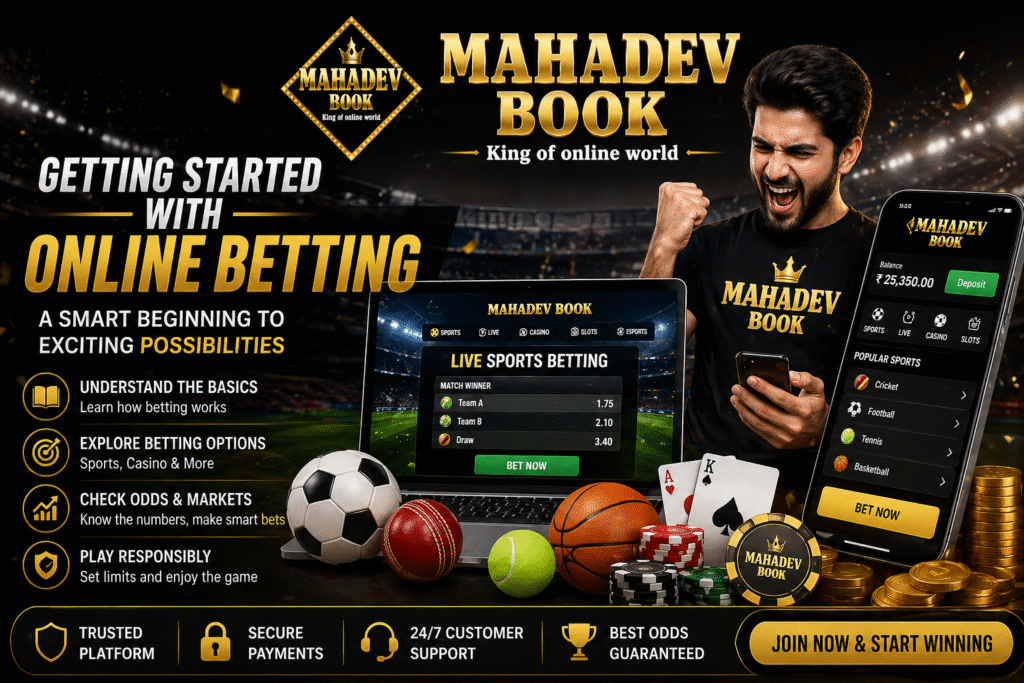 Mahadev Book online betting guide with sports betting and casino interface
