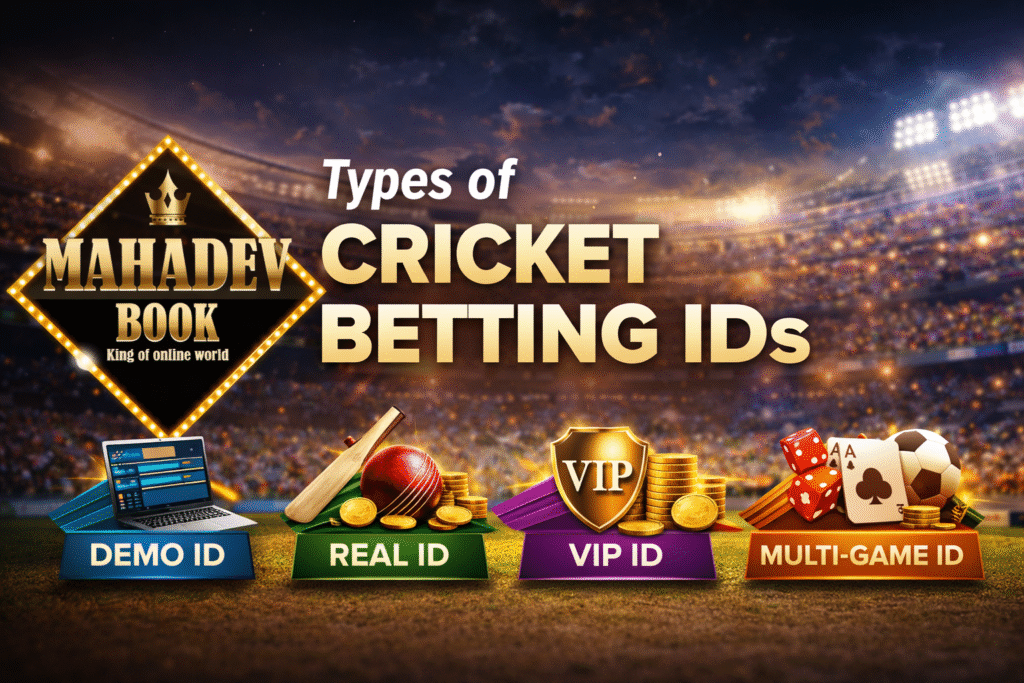 Types of Cricket Betting ID demo real VIP multi game Mahadev Book banner